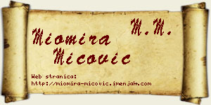 Miomira Mićović vizit kartica